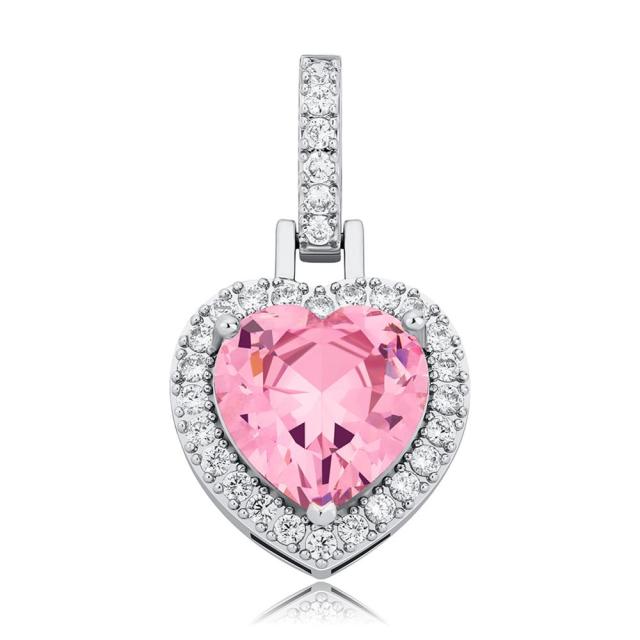 Pink Ice Heart Shaped Pendant Necklace - Lambert Jewelers