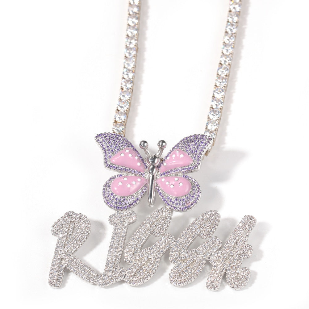 Icy Butterfly Custom Pendant